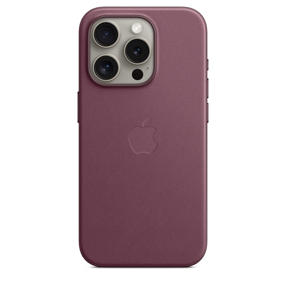 Husa de protectie Apple FineWoven Case with MagSafe pentru iPhone 15 Pro, Mulberry